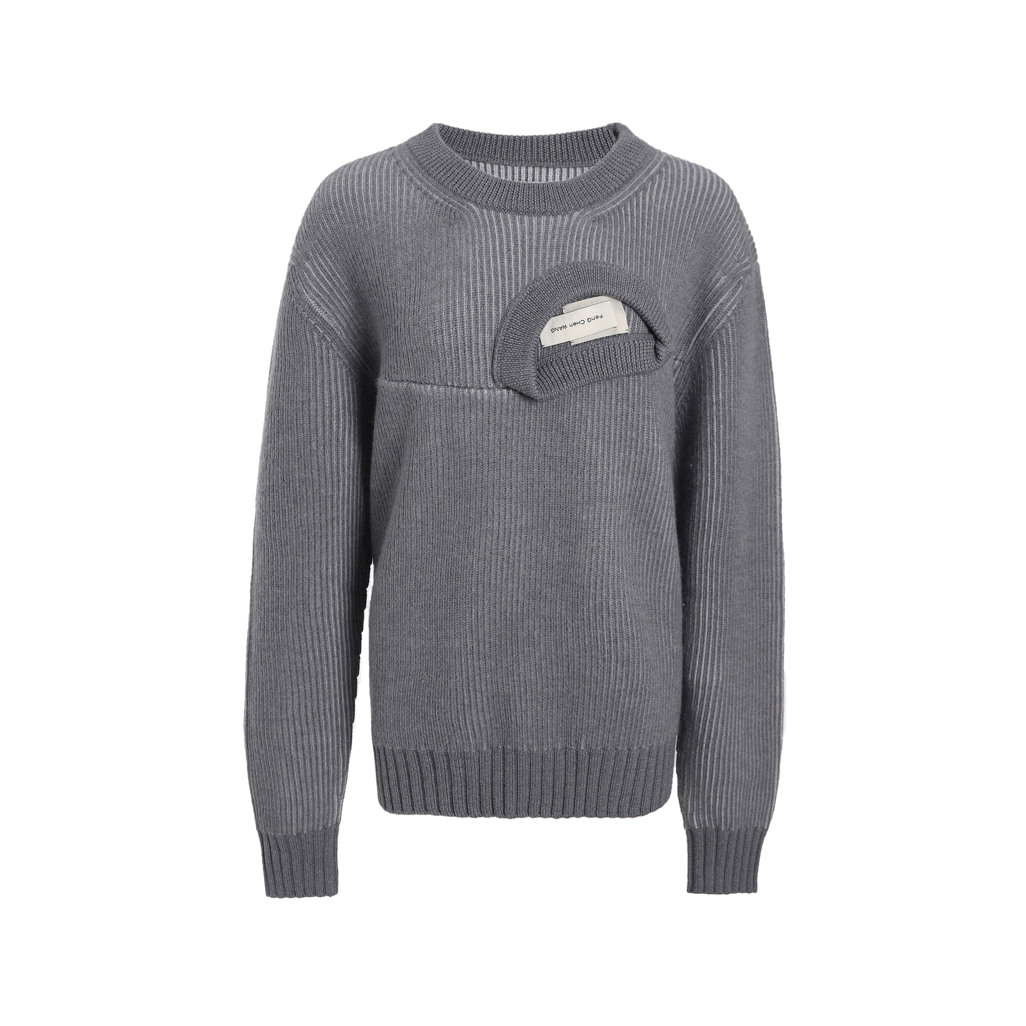FENGCHEN WANG 2 In 1 Pullover Sweater Grey | MADA IN CHINA
