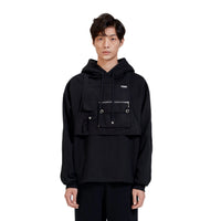 Private Policy Black Pocket Vest Harness Hoodie | MADA IN CHINA