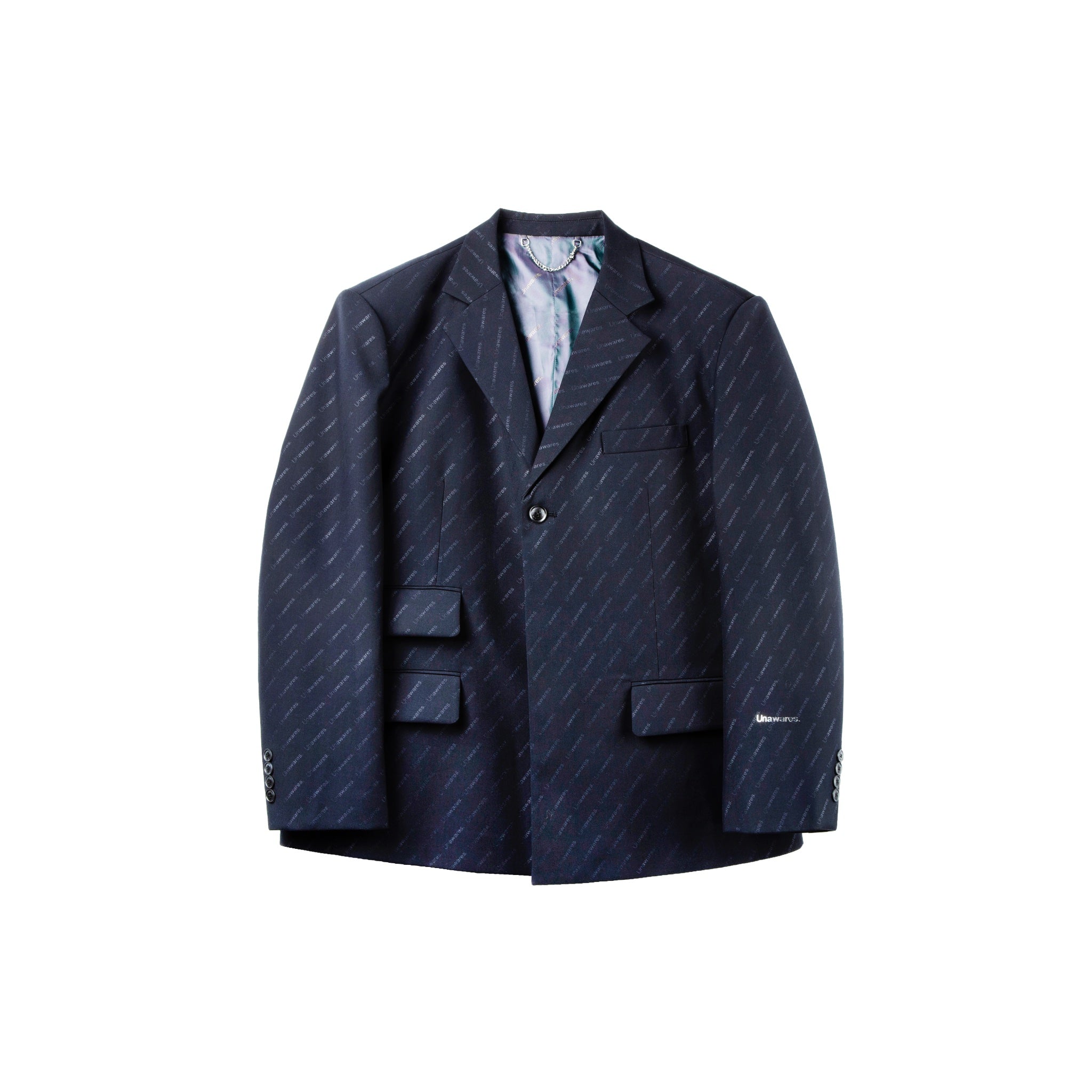 UNAWARES Brand Monogram Single Breasted Suit