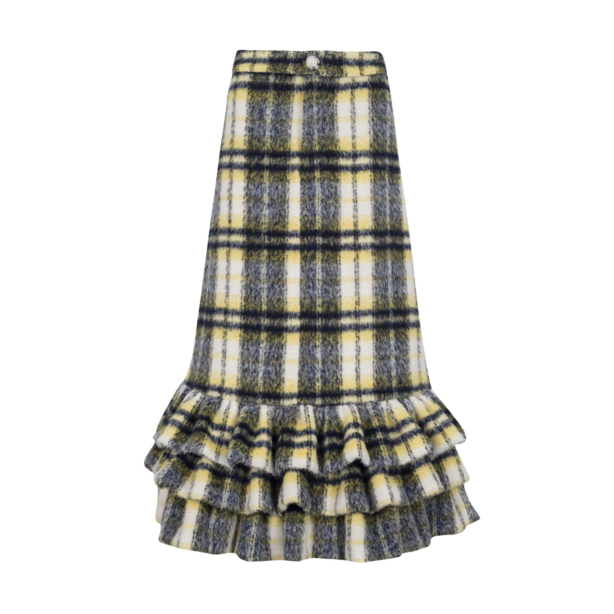 NOSENSE Checkered A-Line Tiered Skirt | MADA IN CHINA