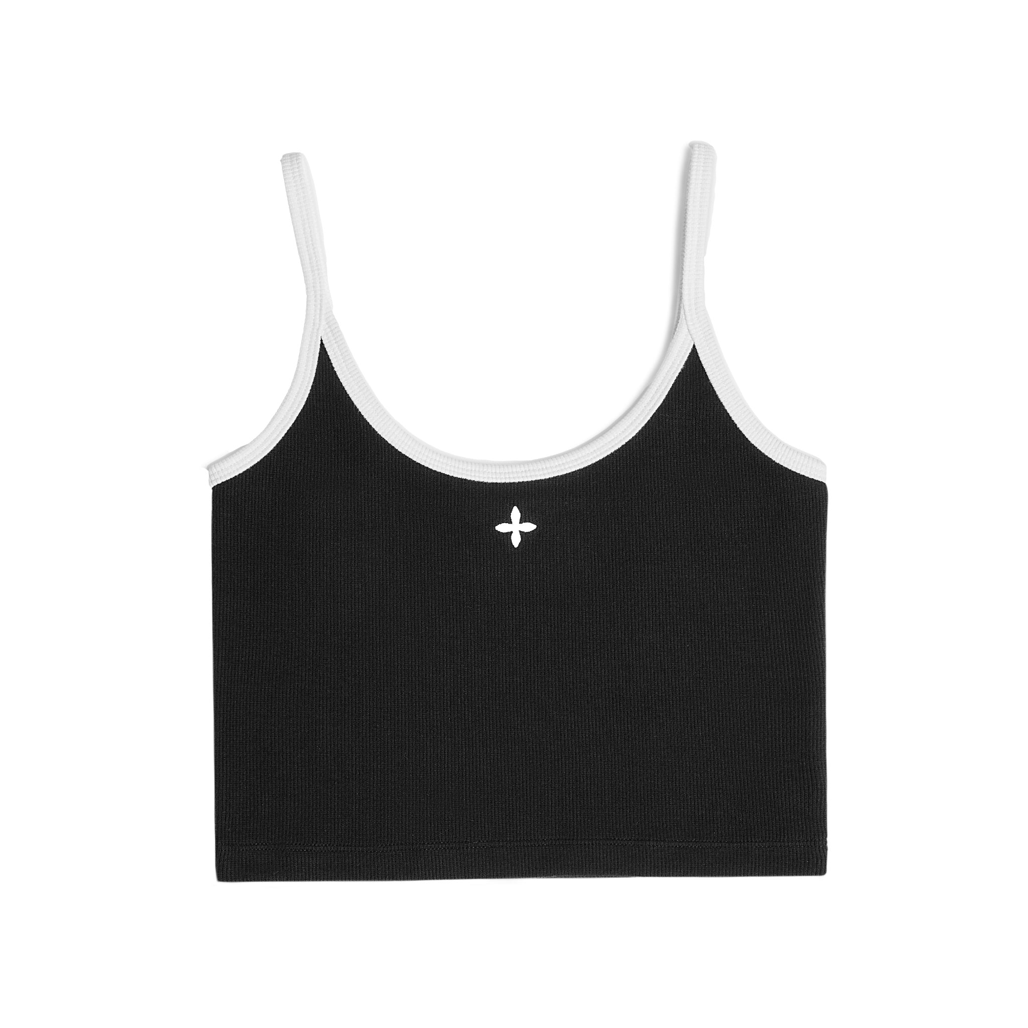 SMFK Compass Cross Flower Vintage Tank Top Black And White