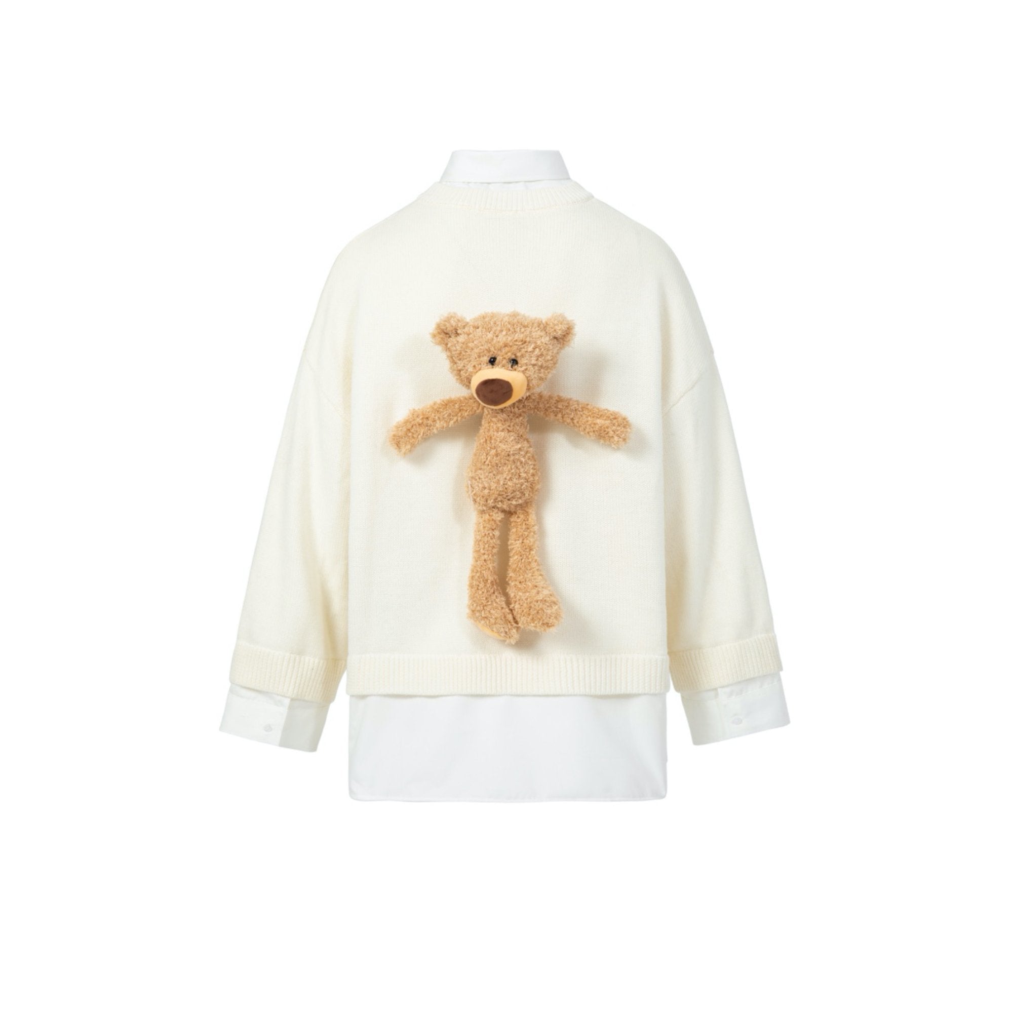 Teddy Diva- 2 pcs Patchwork Bear Sweater Tracksuit Set (NEW) – DivAbby