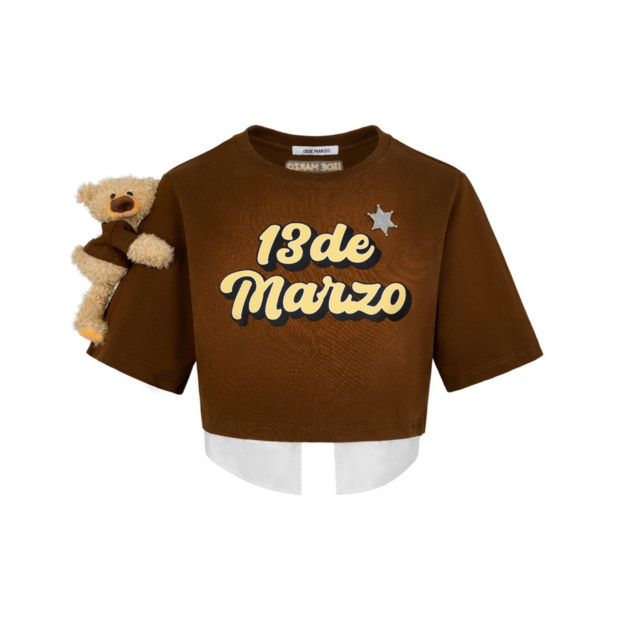 13DE MARZO Flame Baseball Shirt Ganache