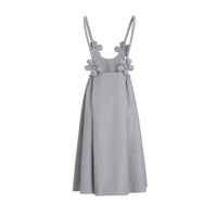 FENGYI TAN Grey Flower Overall Dress | MADA IN CHINA