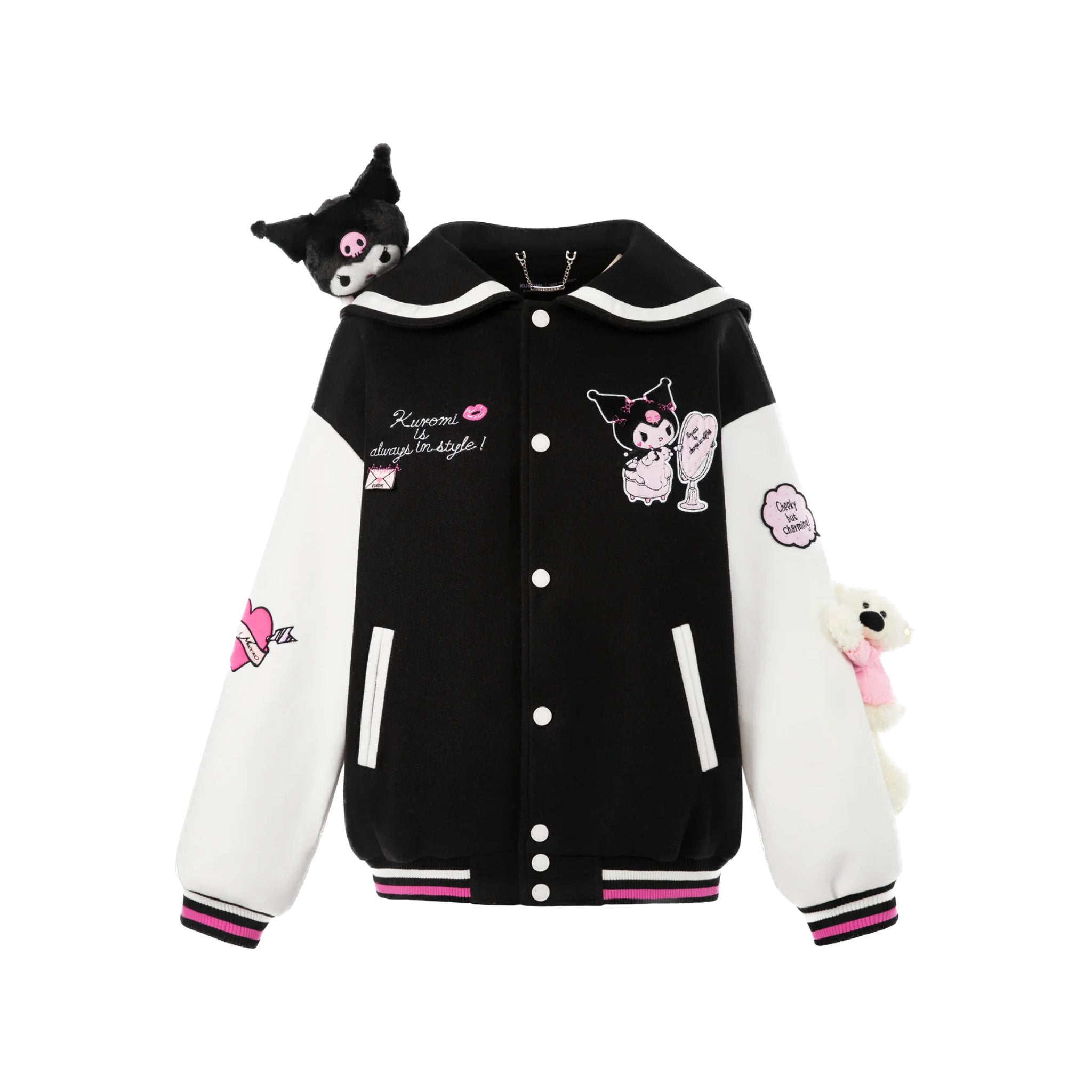 Kuromi Bear Sailor Baseball Jacket