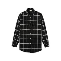 CHARLIE LUCIANO Tweed Overshirt Black And White | MADA IN CHINA