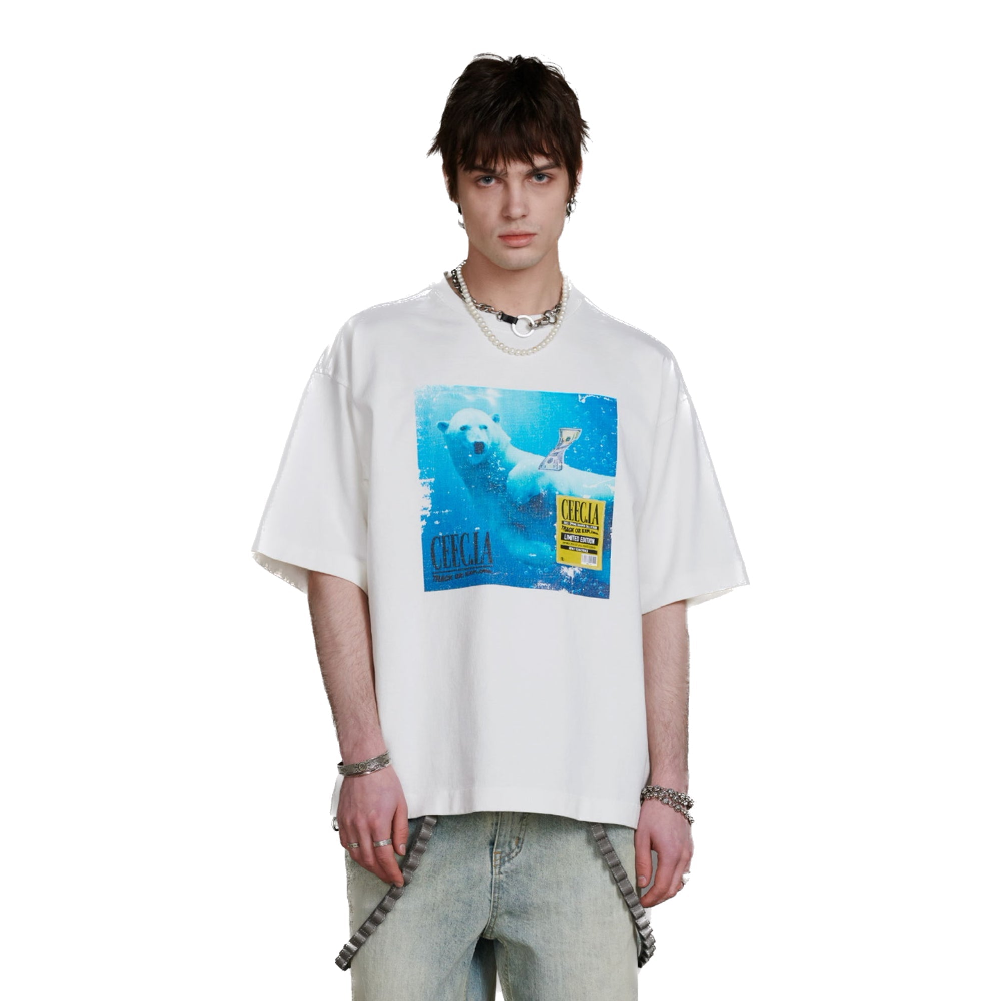 CEEC White Nirvana Album Cover T-Shirt | MADA IN CHINA