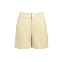 FENGYI TAN Yellow Slit Three-Dimensional Floral Shorts | MADA IN CHINA
