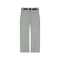 Grey Three Pleat Loose Trousers