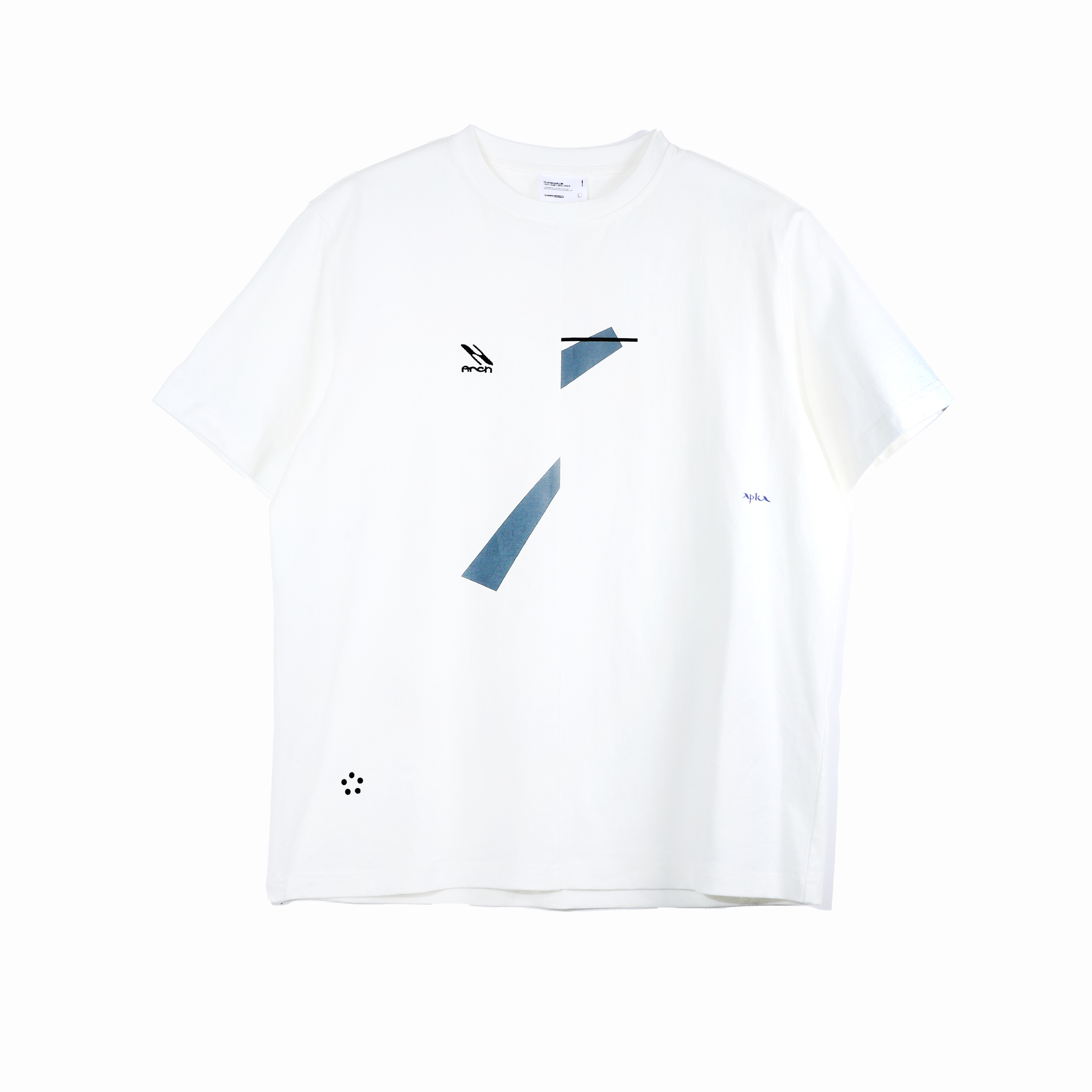 Mismatched Printed Short Sleeve T-Shirt White