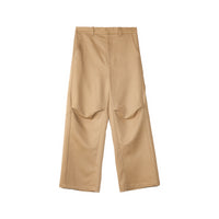 Khaki Front Leaning Structured Pants Female