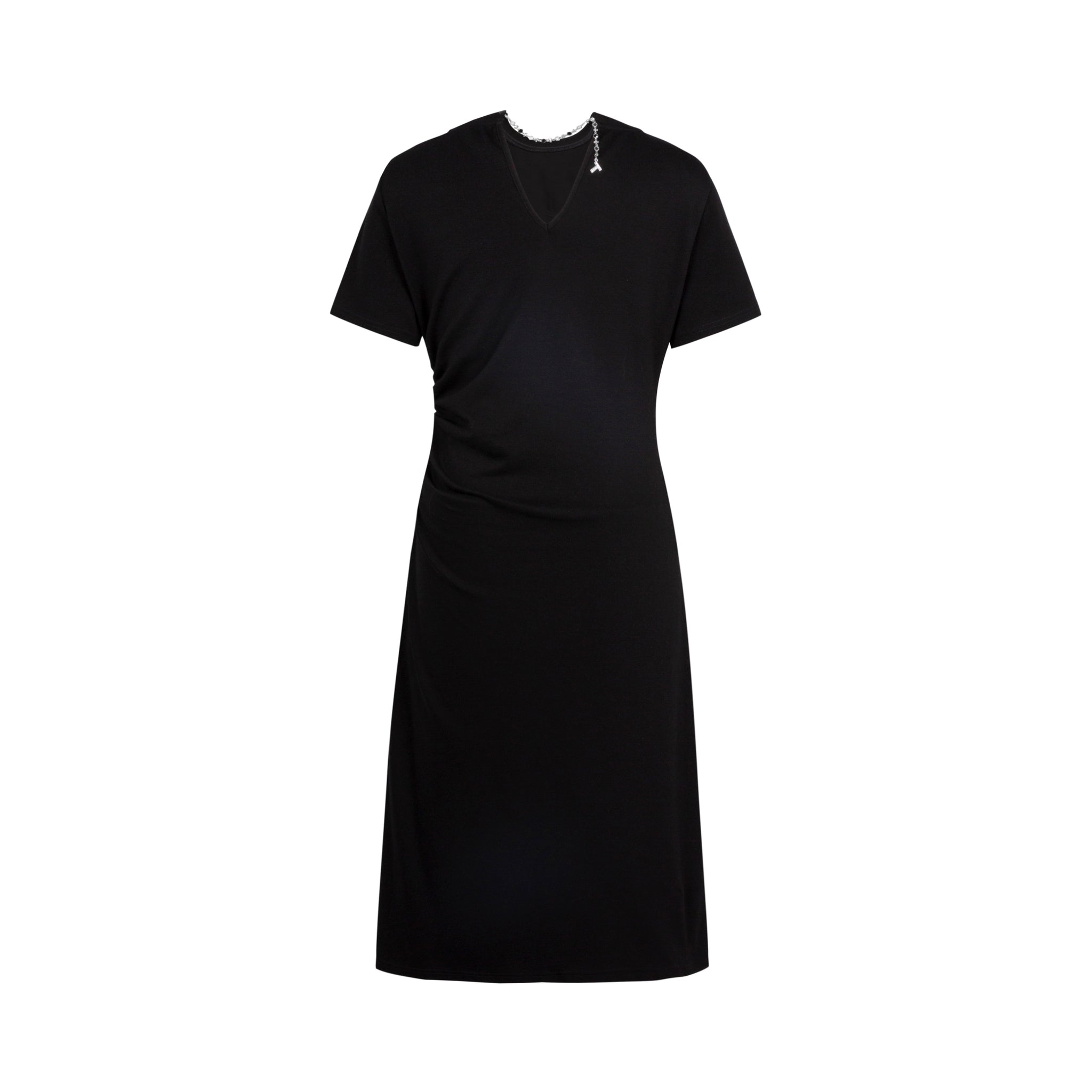 Black Rose Rhinestone Cutout Knit Dress