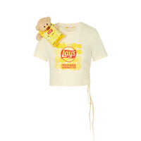 Beige Lay's Bear Laced Top