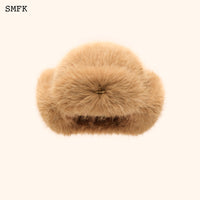 Compass Cross Winter Faux Fur Hat In Wheat
