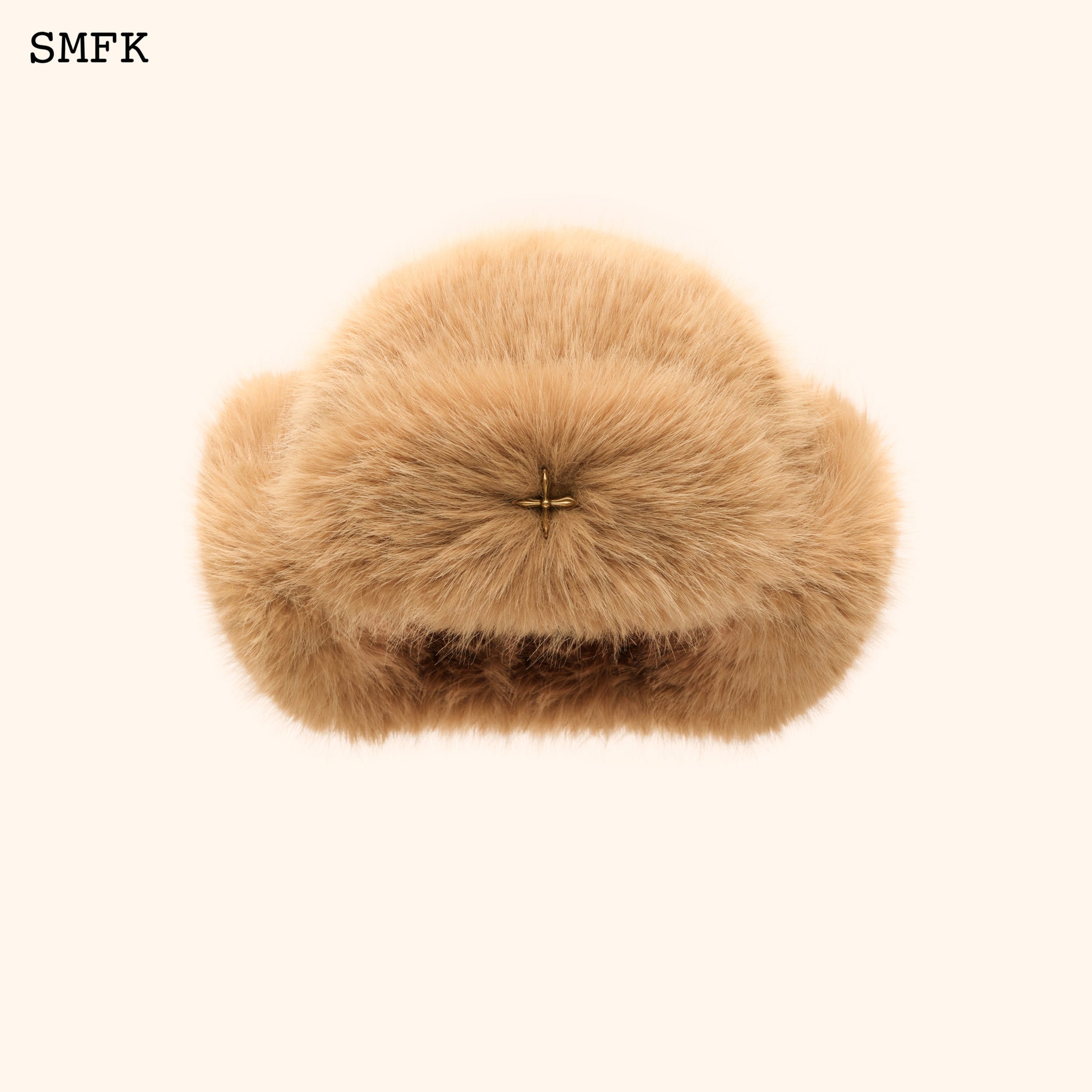 Compass Cross Winter Faux Fur Hat In Wheat