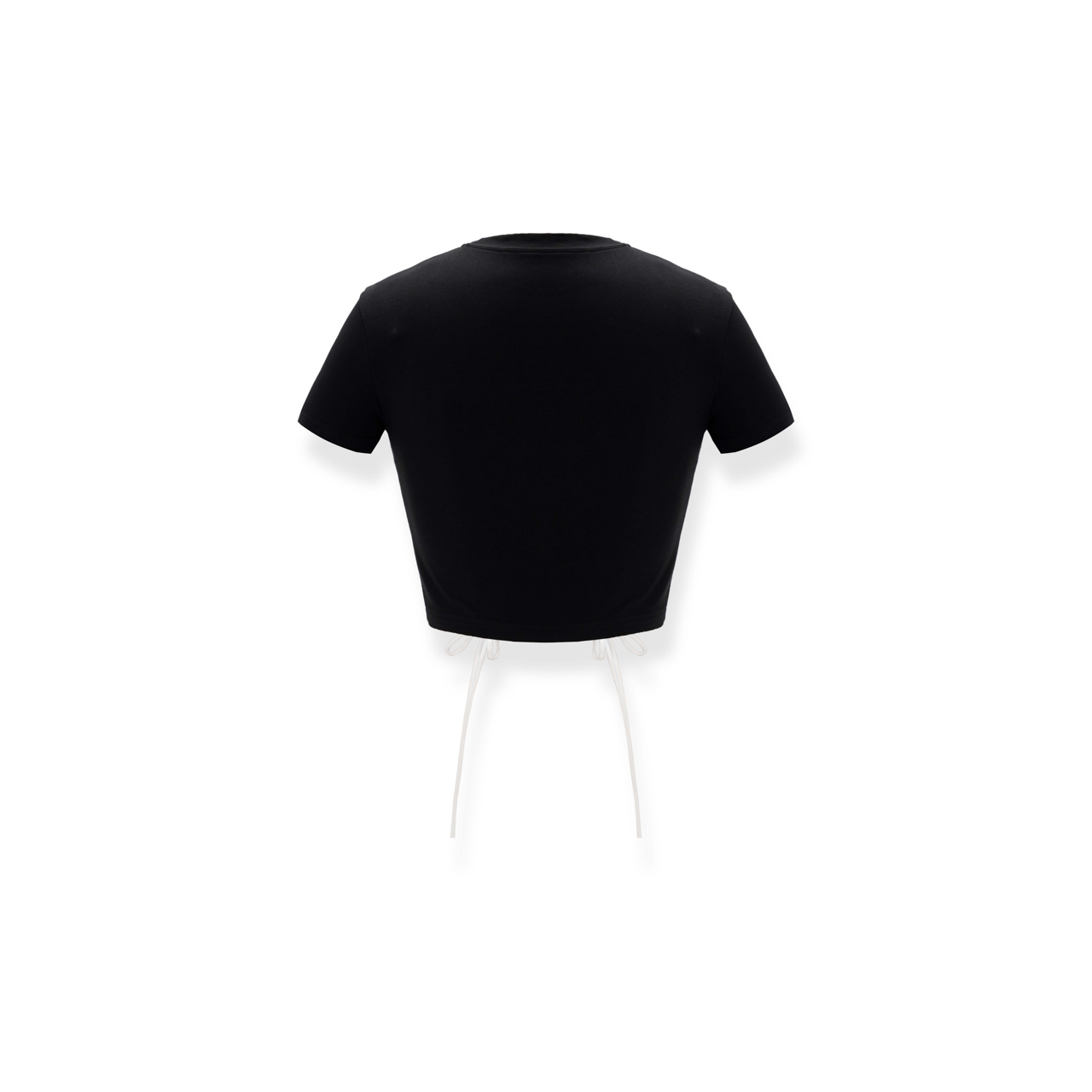 Colorblocked Tie Short T-Shirt Black