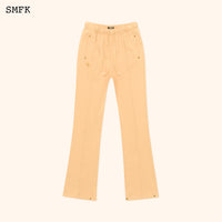 Compass Classic Cross Flared Sweatpants In Wheat