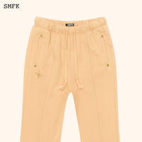 Compass Classic Cross Flared Sweatpants In Wheat