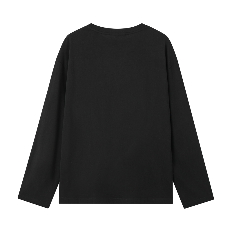 Dalmatian silhouette long sleeve T-shirt in Black