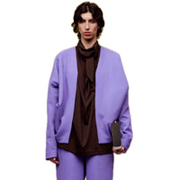 ilEWUOY Air Layer Cardigan Coat in Purple | MADA IN CHINA