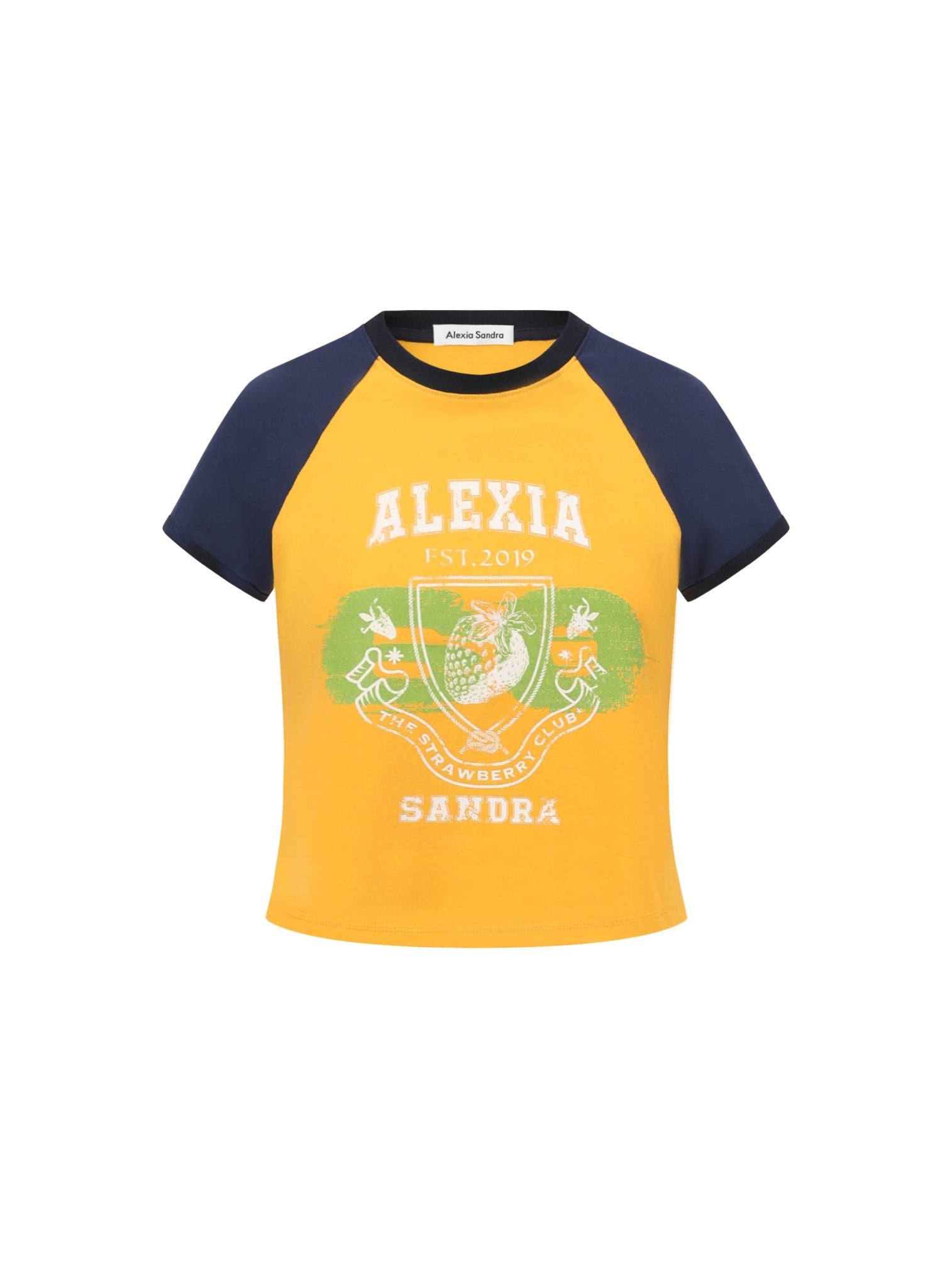 Alexia Sandra Alexia Strawberry Cropped T - Shirt in Yellow | MADA IN CHINA