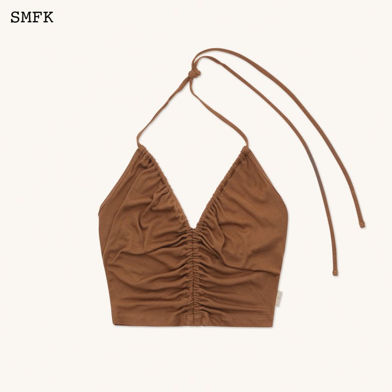 SMFK Ancient Myth Chinese Crescent Vest Top Brown | MADA IN CHINA