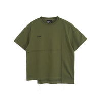 ARCH Army Green Mismatched Crop Short Sleeve T - Shirt | MADA IN CHINA