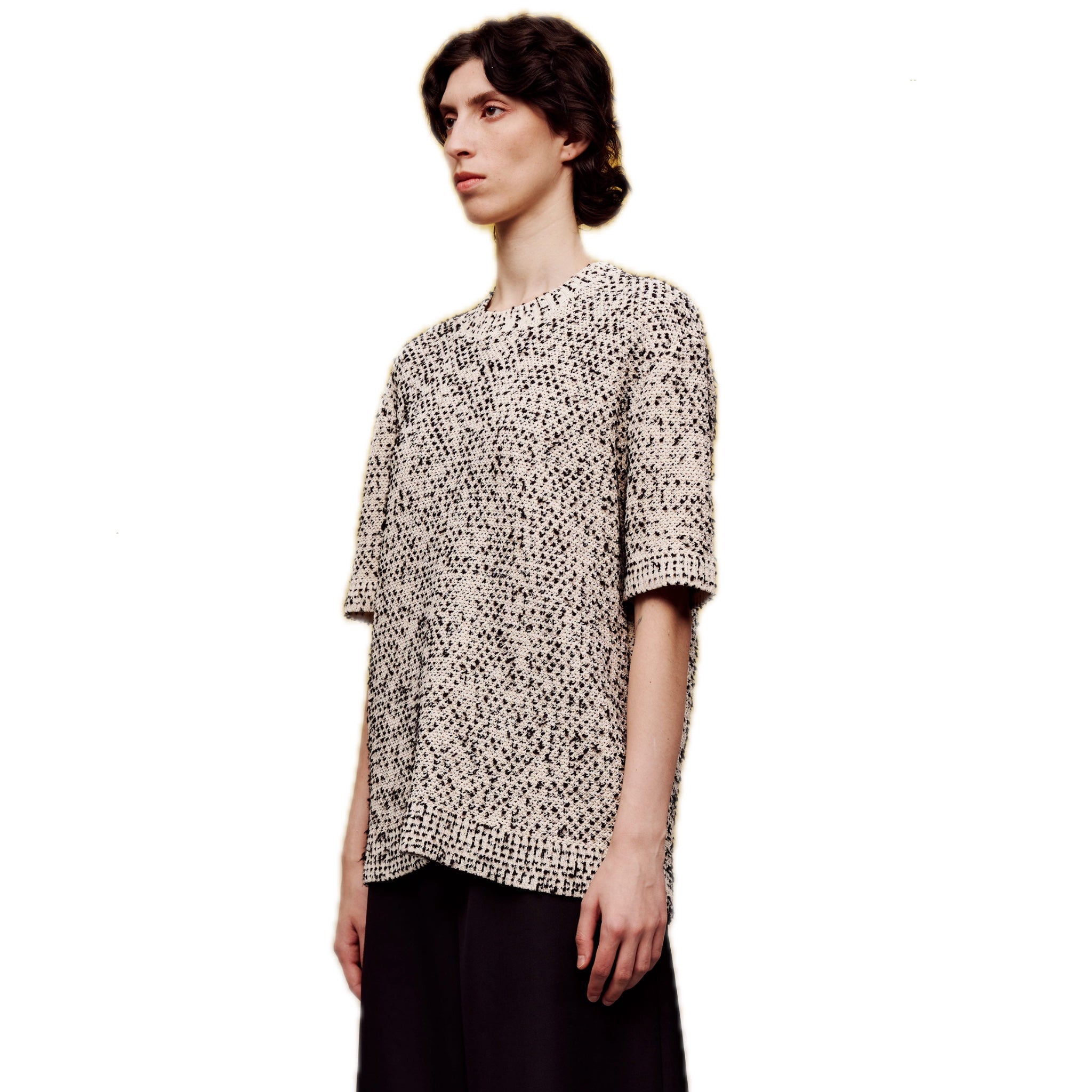 ilEWUOY Assorted Pattern Short-sleeved Sweater | MADA IN CHINA
