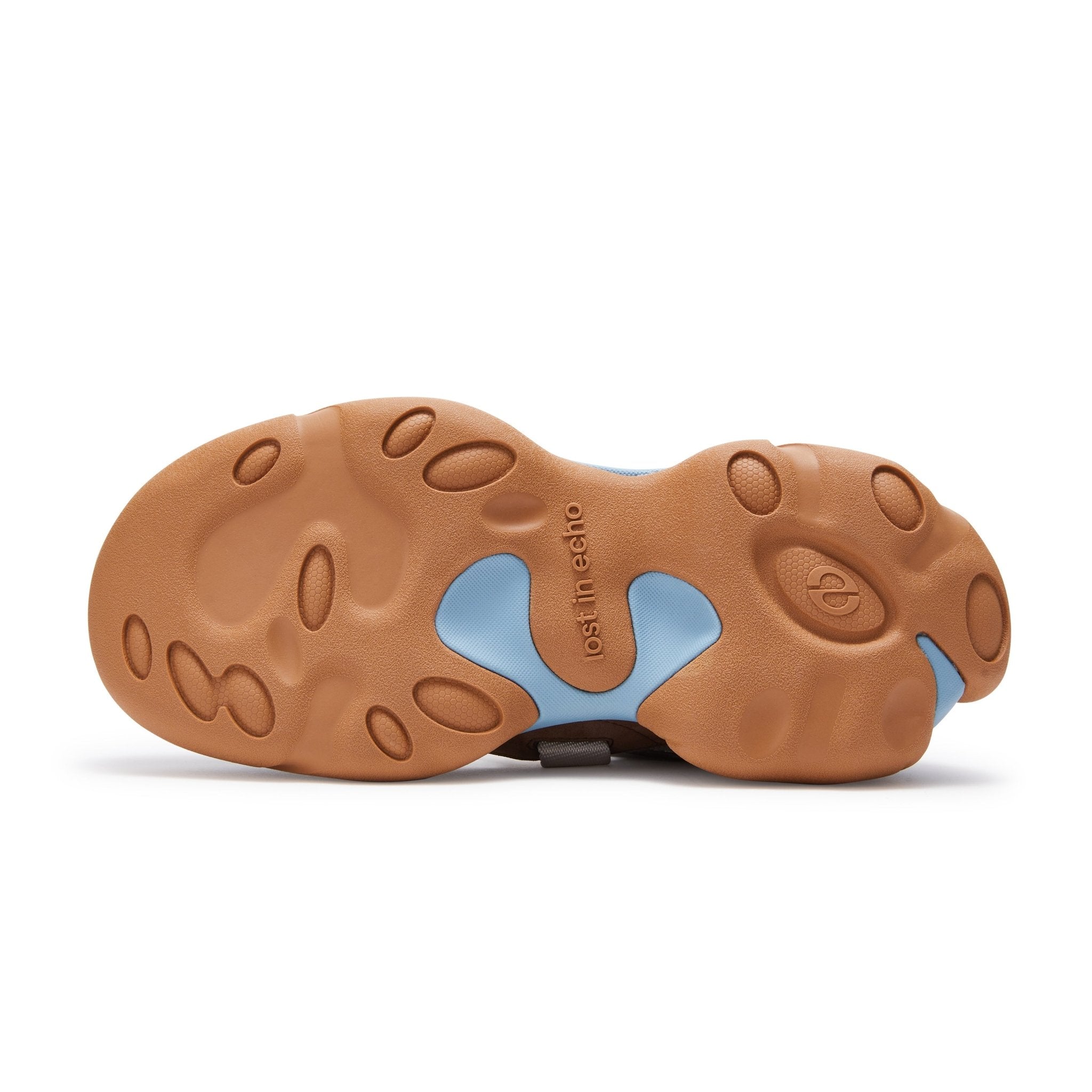 LOST IN ECHO Asymmetrical Shaped Thick-soled Sports Sandals in Brown | MADA IN CHINA