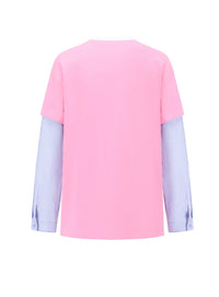 Alexia Sandra Baby Girl Zipper Long Sleeve T - Shirt in Pink | MADA IN CHINA