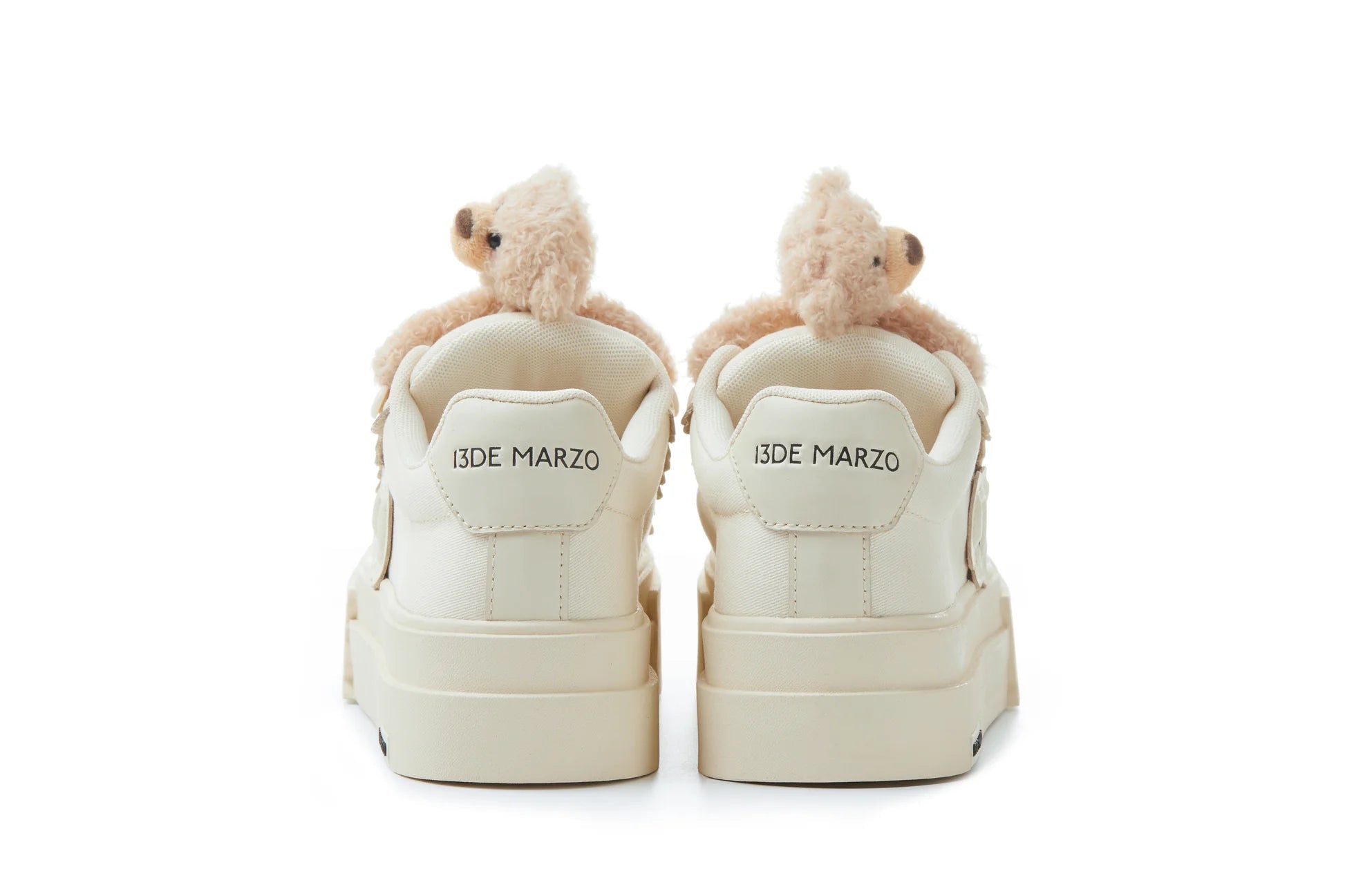13DE MARZO Bear Platform Sneakers White | MADA IN CHINA