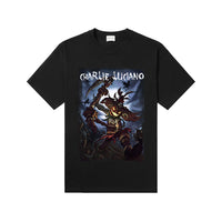 CHARLIE LUCIANO Black Angry Scarecrow Vintage Short - Sleeved T - Shirt | MADA IN CHINA