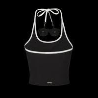 13DE MARZO Black Base Lace Knit Camisole | MADA IN CHINA