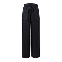 Ther. Black Cargo Wide-leg Trousers | MADA IN CHINA