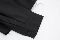 Maca Kaka Black Deconstructed Cropped Shirt | MADA IN CHINA