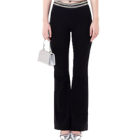 THREE QUARTERS Black Diamond Chain Waistless Knit Micro Trousers | MADA IN CHINA