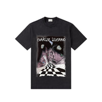 CHARLIE LUCIANO Black Distorted Space Vintage Short - Sleeved T - Shirt | MADA IN CHINA