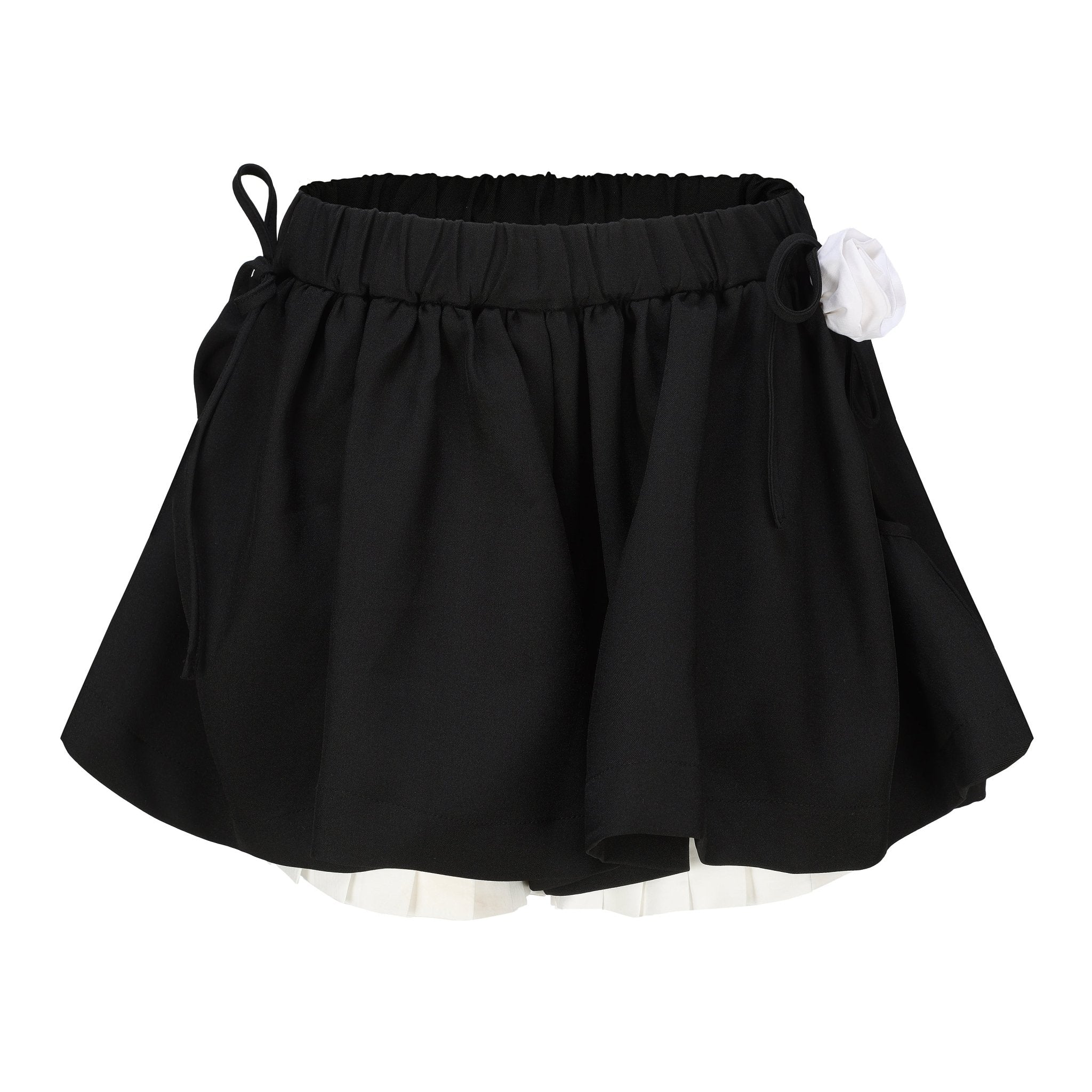 ARTE PURA Black Floral Puffy Skirt Pants | MADA IN CHINA