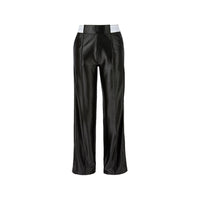 CHARLIE LUCIANO Black Glossy Track Pants | MADA IN CHINA