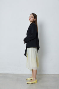 FENGYI TAN Black Half-length Blazer | MADA IN CHINA