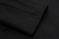 Maca Kaka Black Oversized Strip Blazer | MADA IN CHINA