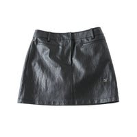 Ther. Black Recycled Leather Mini Skirt | MADA IN CHINA