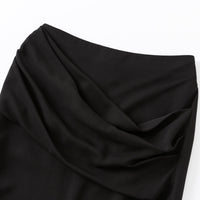 Ther. Black Ruched Skirt | MADA IN CHINA