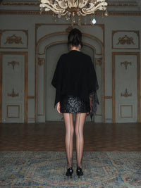 ARTE PURA Black Sequin Half Skirt | MADA IN CHINA