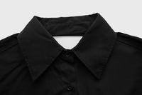 Maca Kaka Black Shirt Dress With Bowknot | MADA IN CHINA