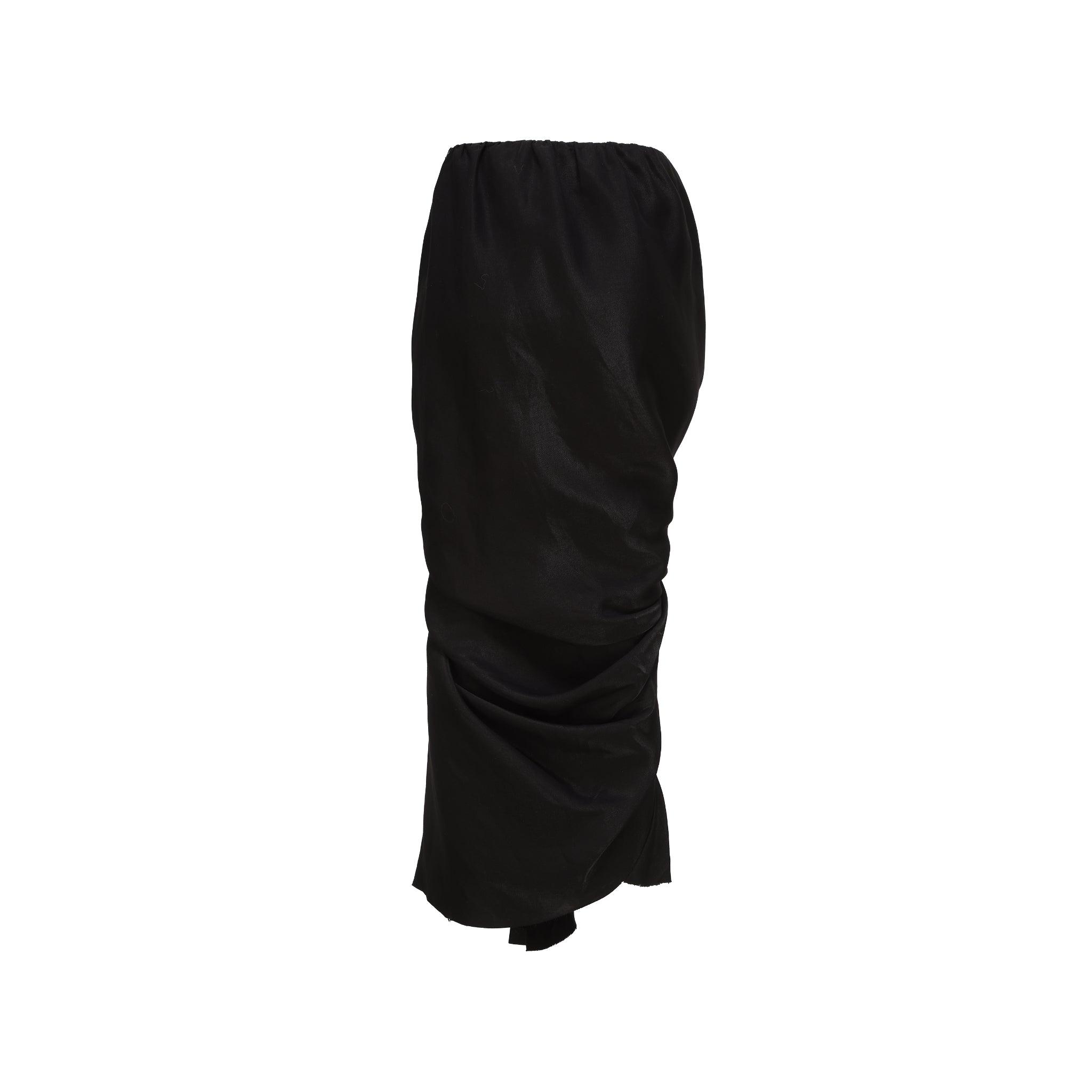 EtheClouds Black Twist Pleated Maxi Skirt | MADA IN CHINA