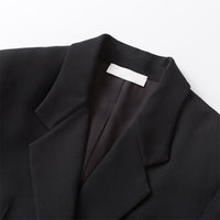 Ther. Black Wool Silk Blazer | MADA IN CHINA