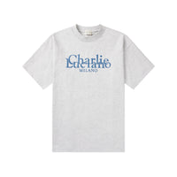 CHARLIE LUCIANO Blue Foam Logo Short - Sleeved T - Shirt | MADA IN CHINA
