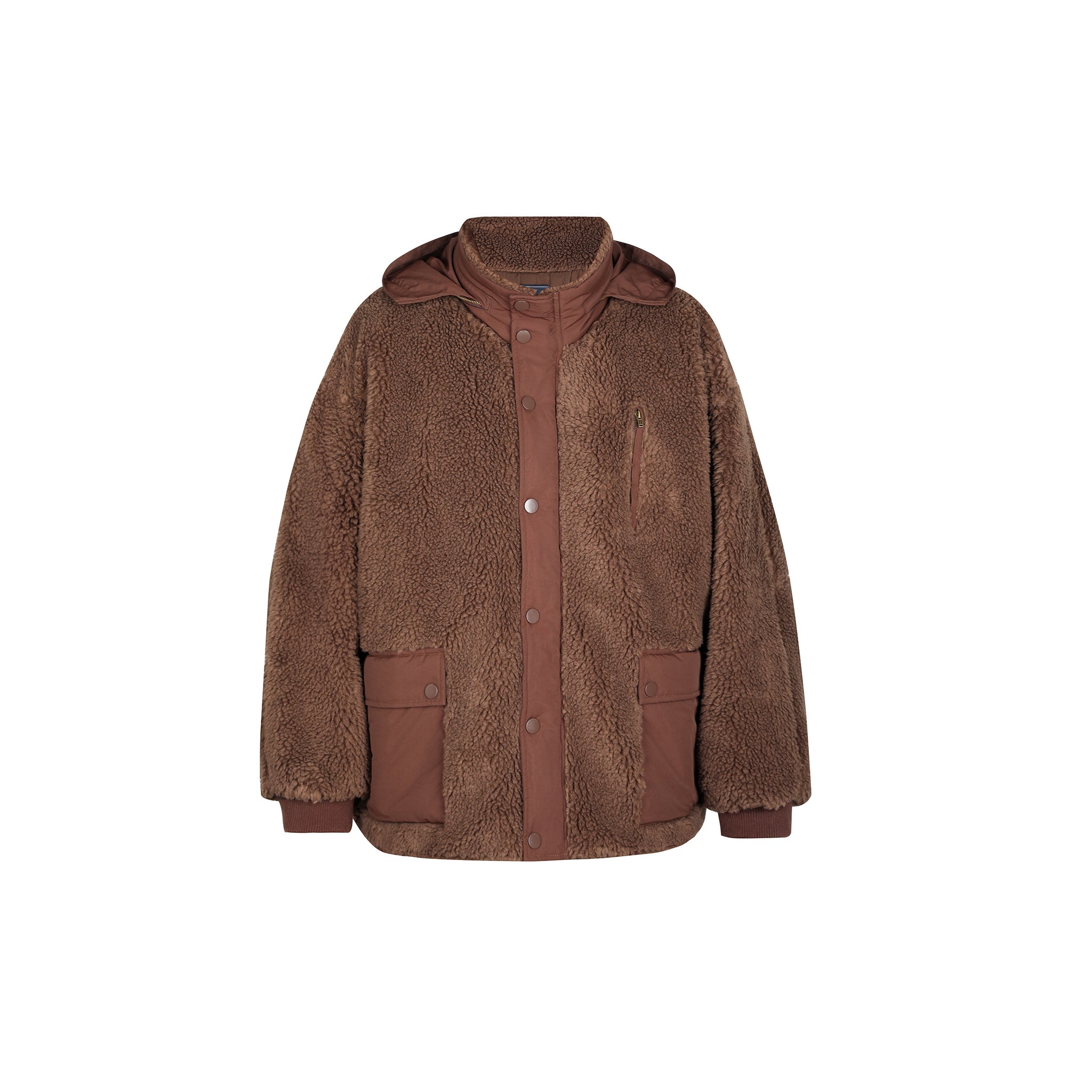 RYRANYI Brown Patchwork Parker Coat | MADA IN CHINA