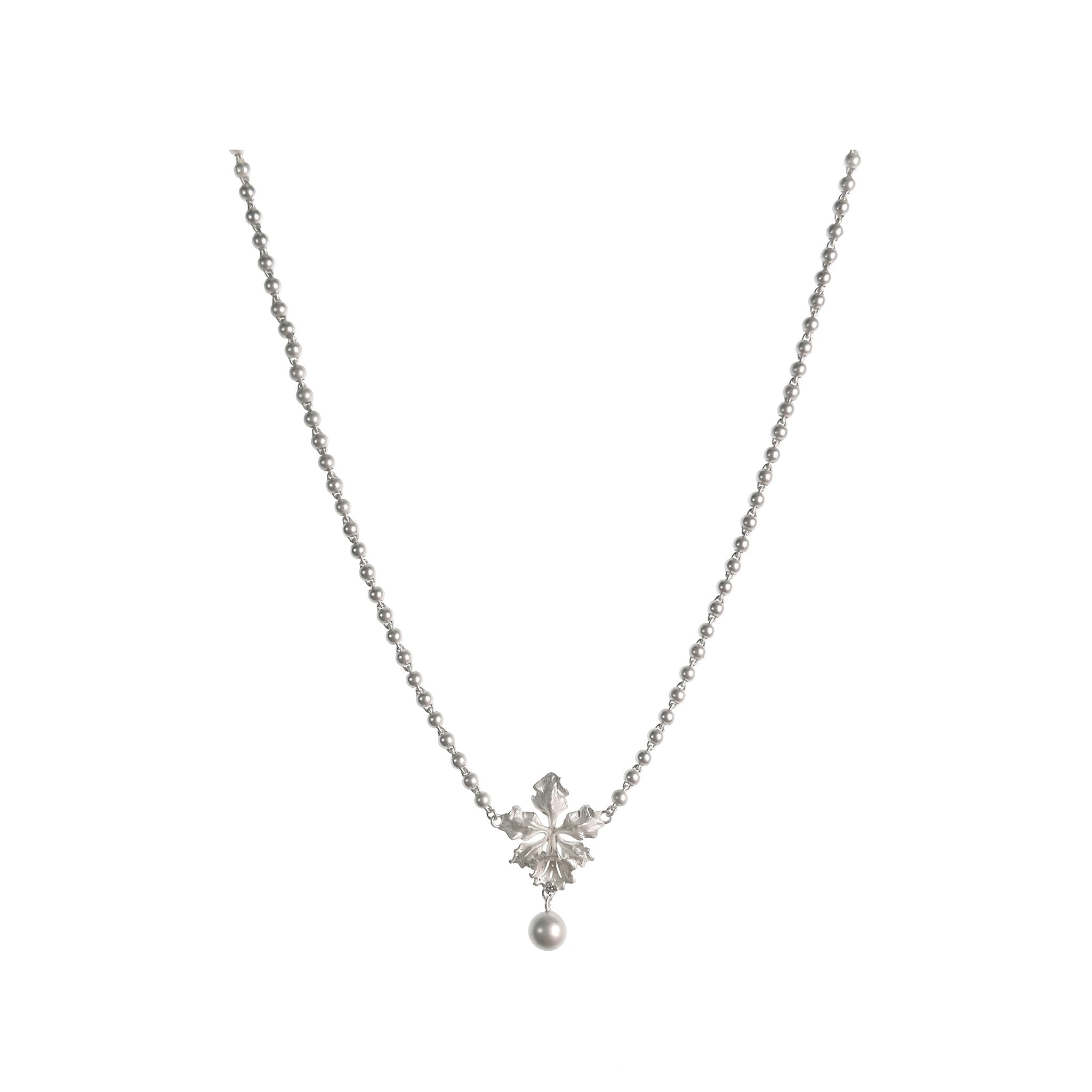 CHENG Burnt White Raindrop Orchid Necklace | MADA IN CHINA